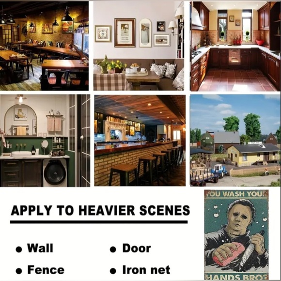 Halloween Horror Michael Myers Metal Tin Wash Your Hands Bro Bathroom Sign - Picture 8 of 10